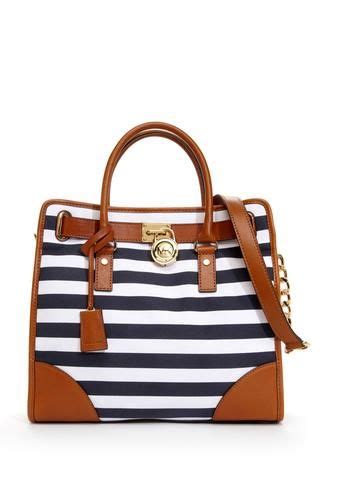 michael kors navy white striped hamilton